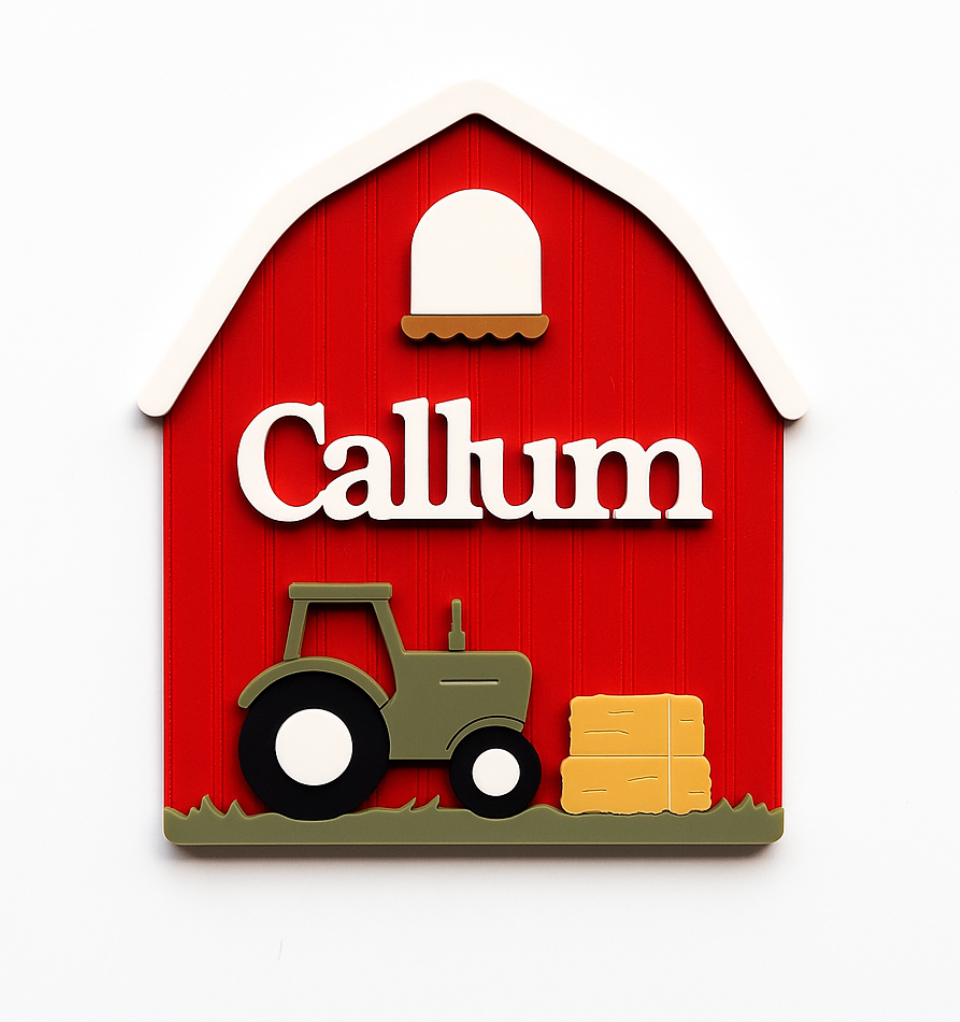 Baby Boy Barn Name Sign