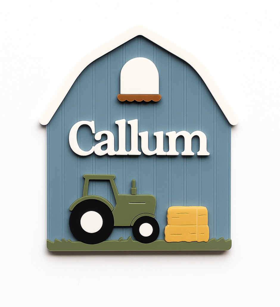 Baby Boy Barn Name Sign