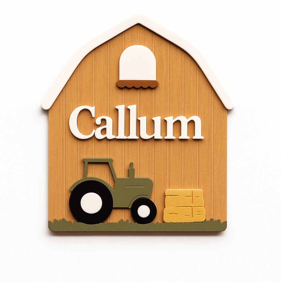 Baby Boy Barn Name Sign
