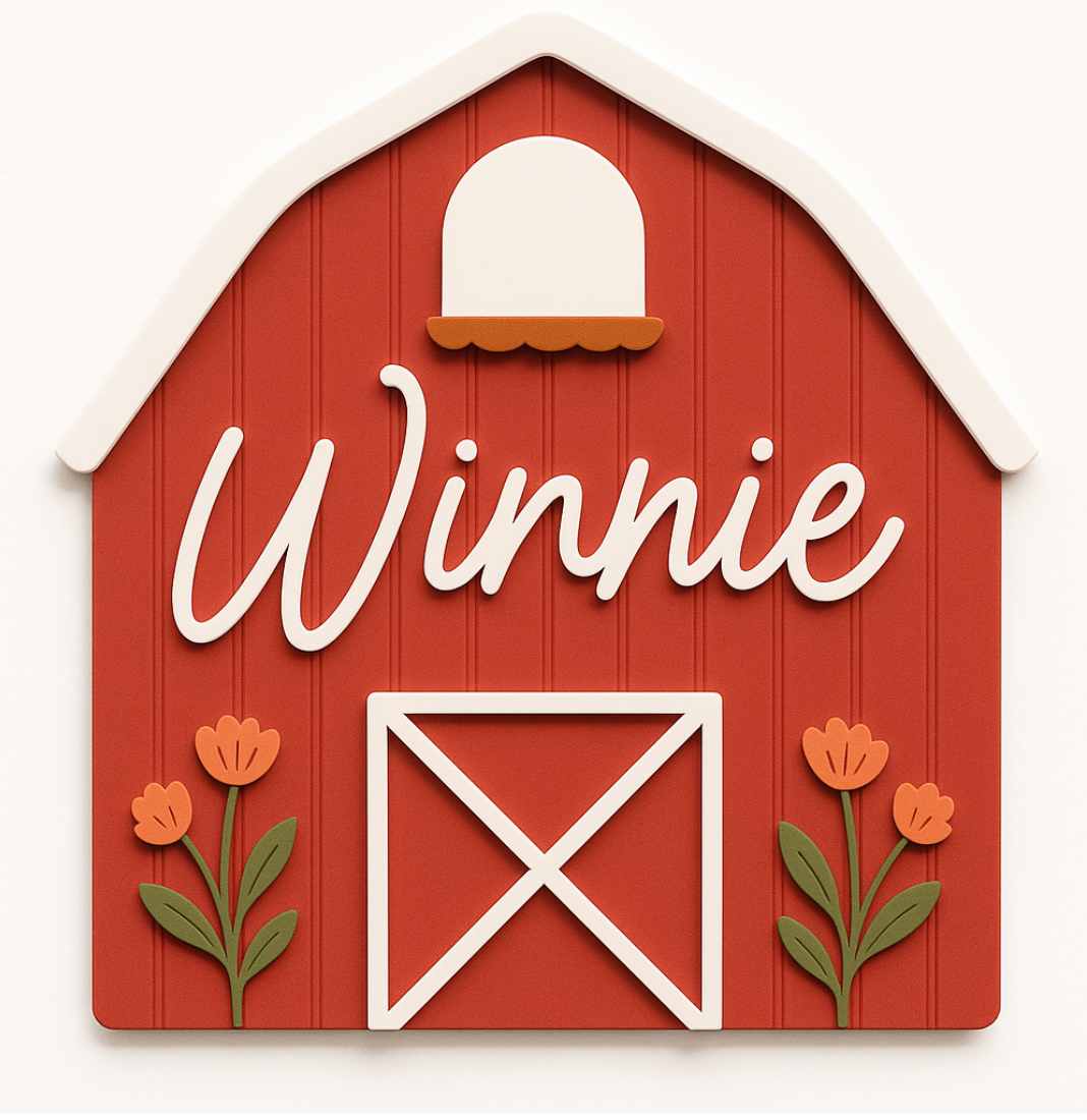 Baby Girl Barn Name Sign