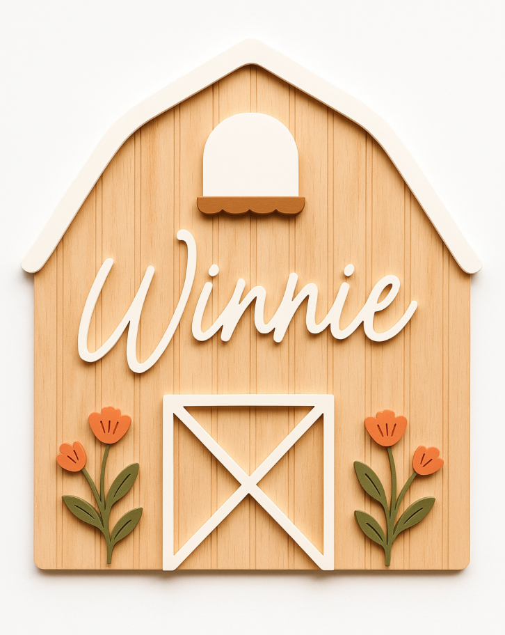 Baby Girl Barn Name Sign