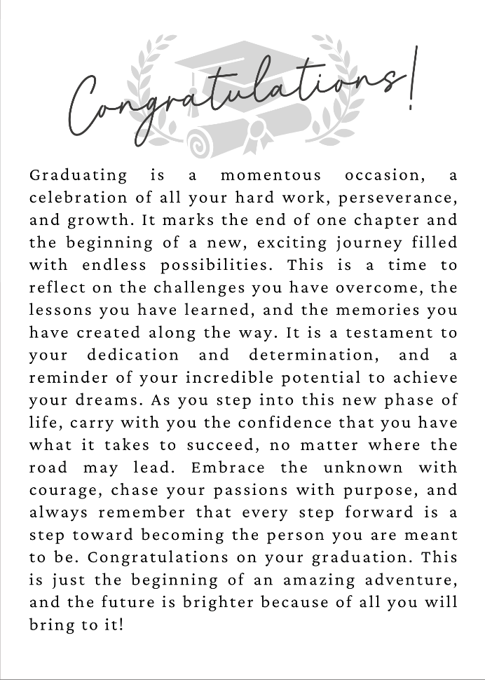 Graduation Keepsake