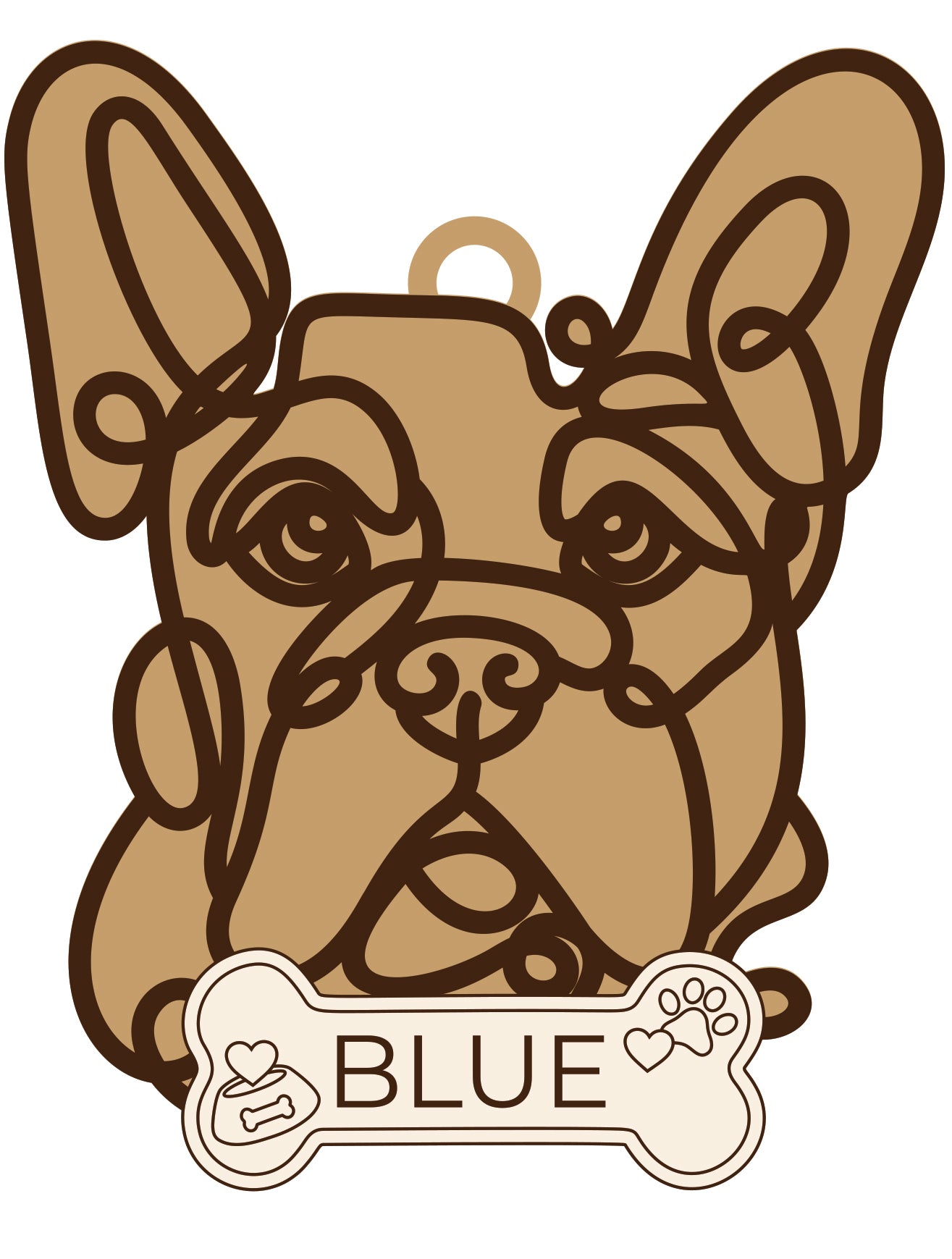 Wooden Dog Ornament