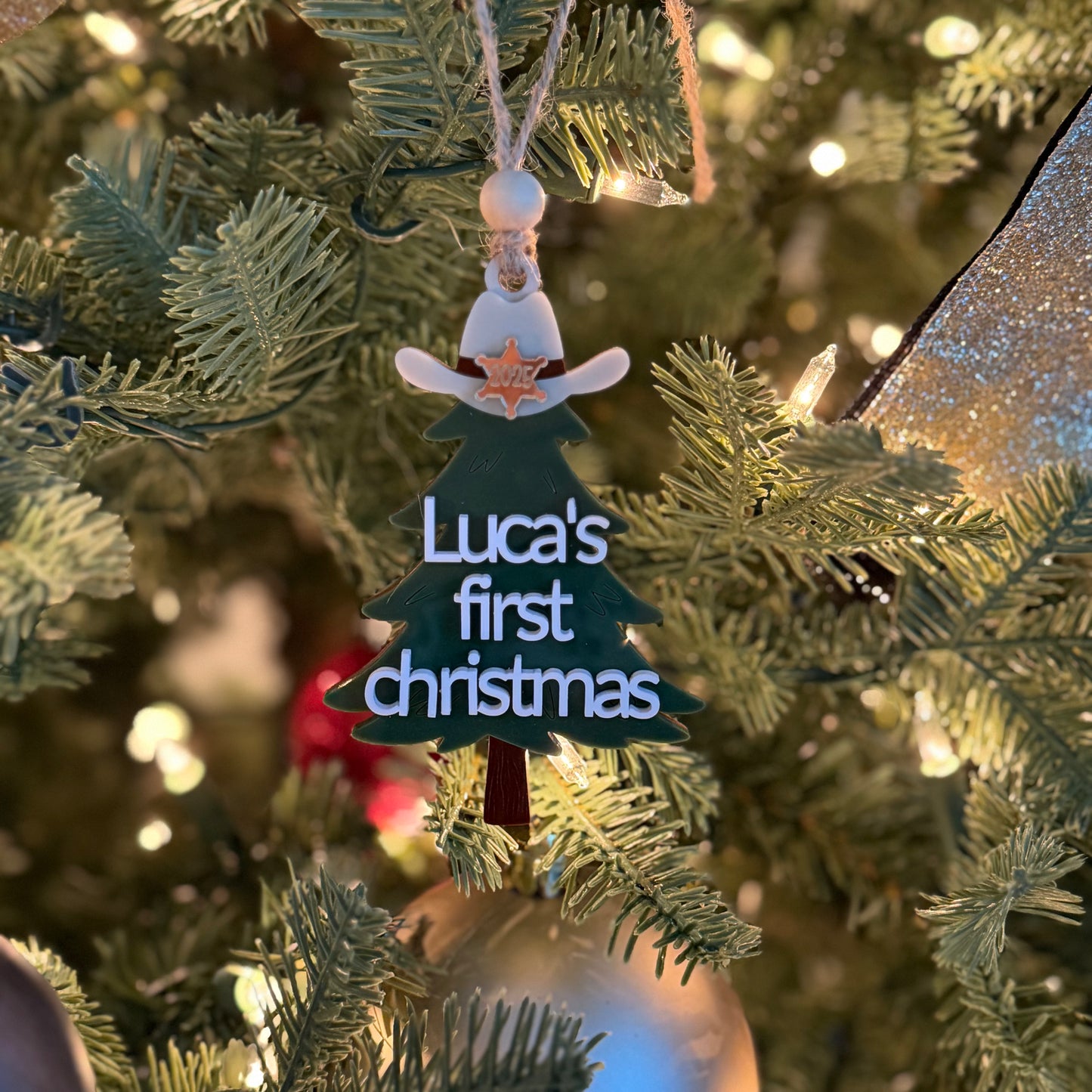Personalized Baby’s First Christmas Tree Ornament