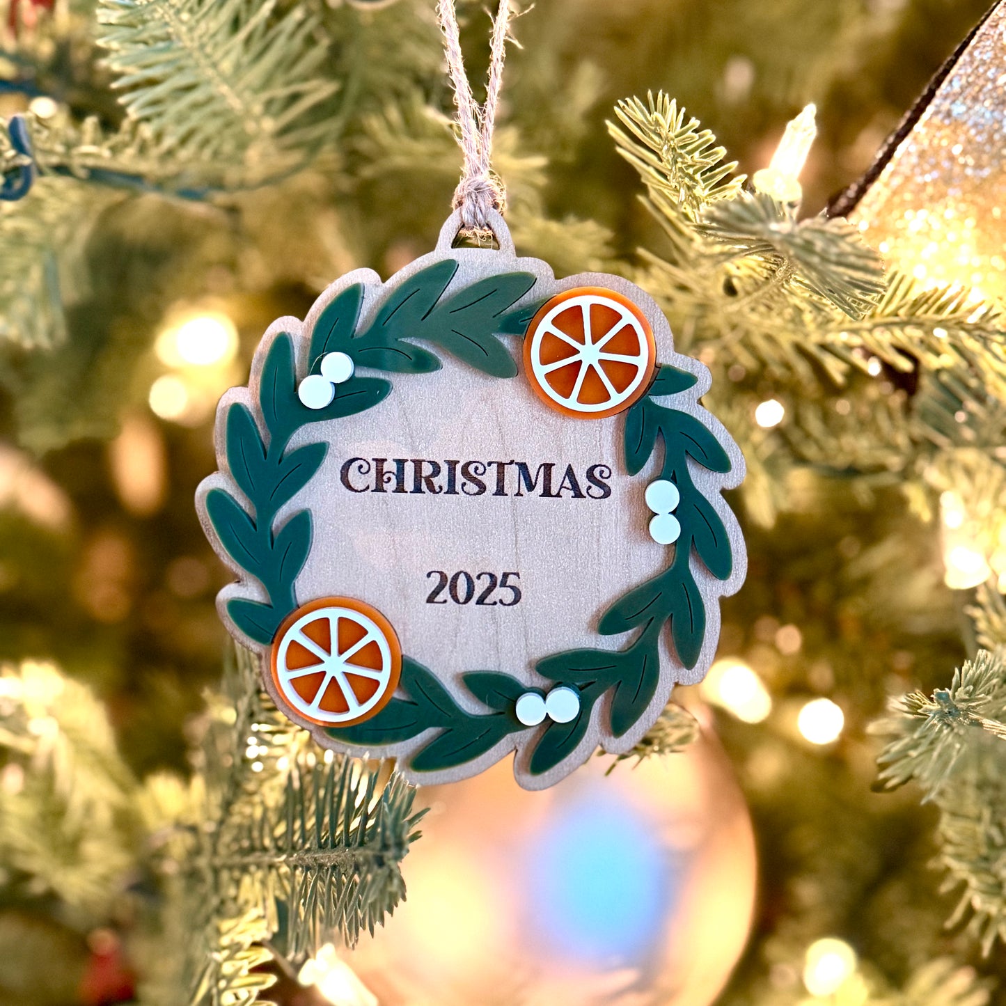 Christmas 2025 Wreath Ornament