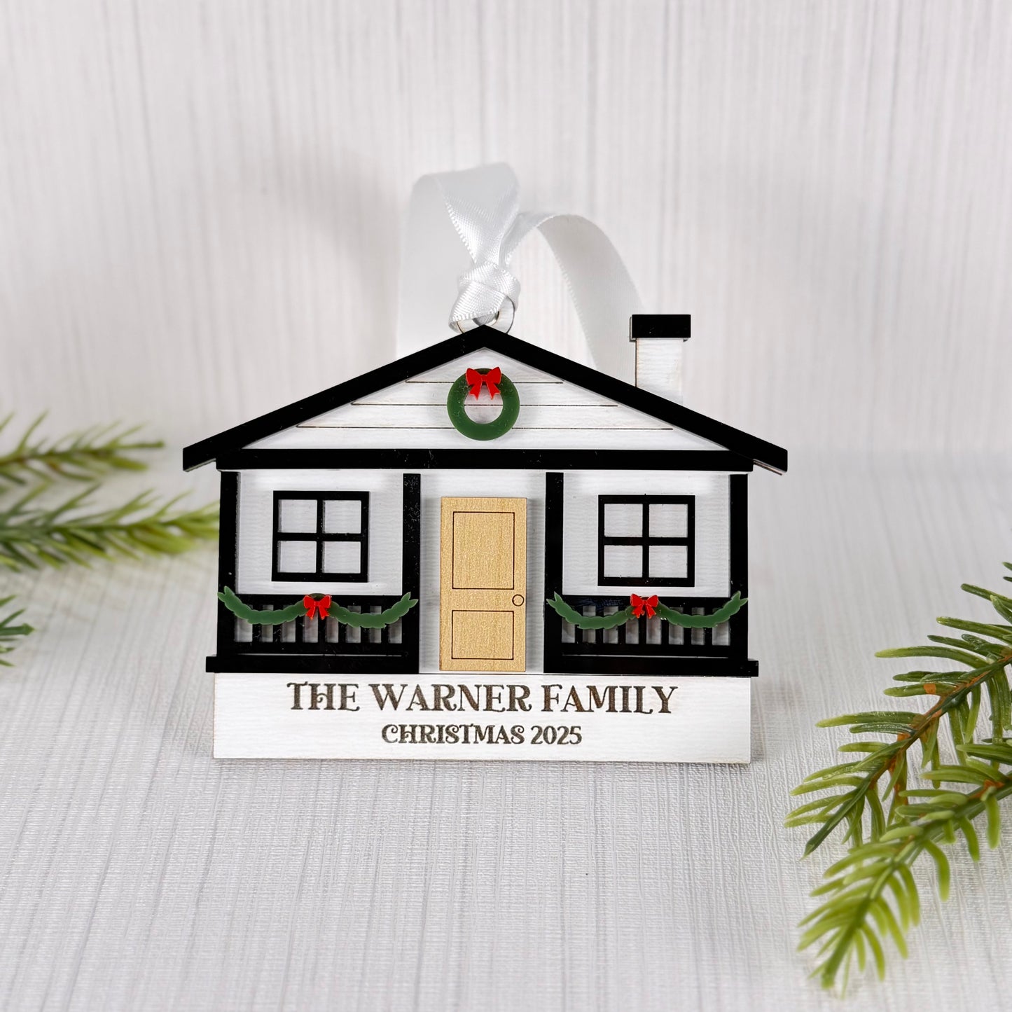 Personalized Christmas House Ornament