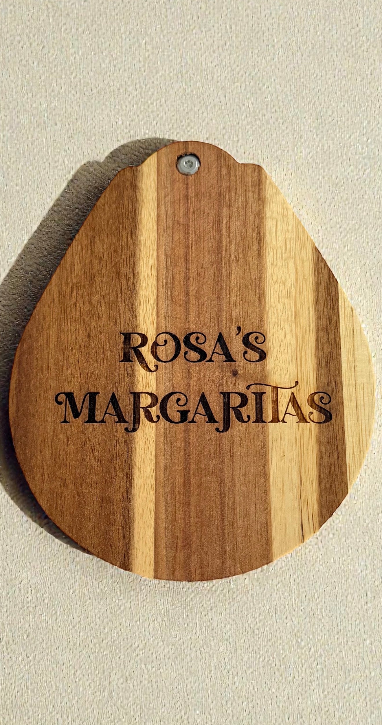 Personalized Acacia Wood Margarita Salt Rimmer Set