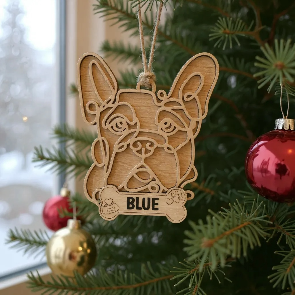 Wooden Dog Ornament