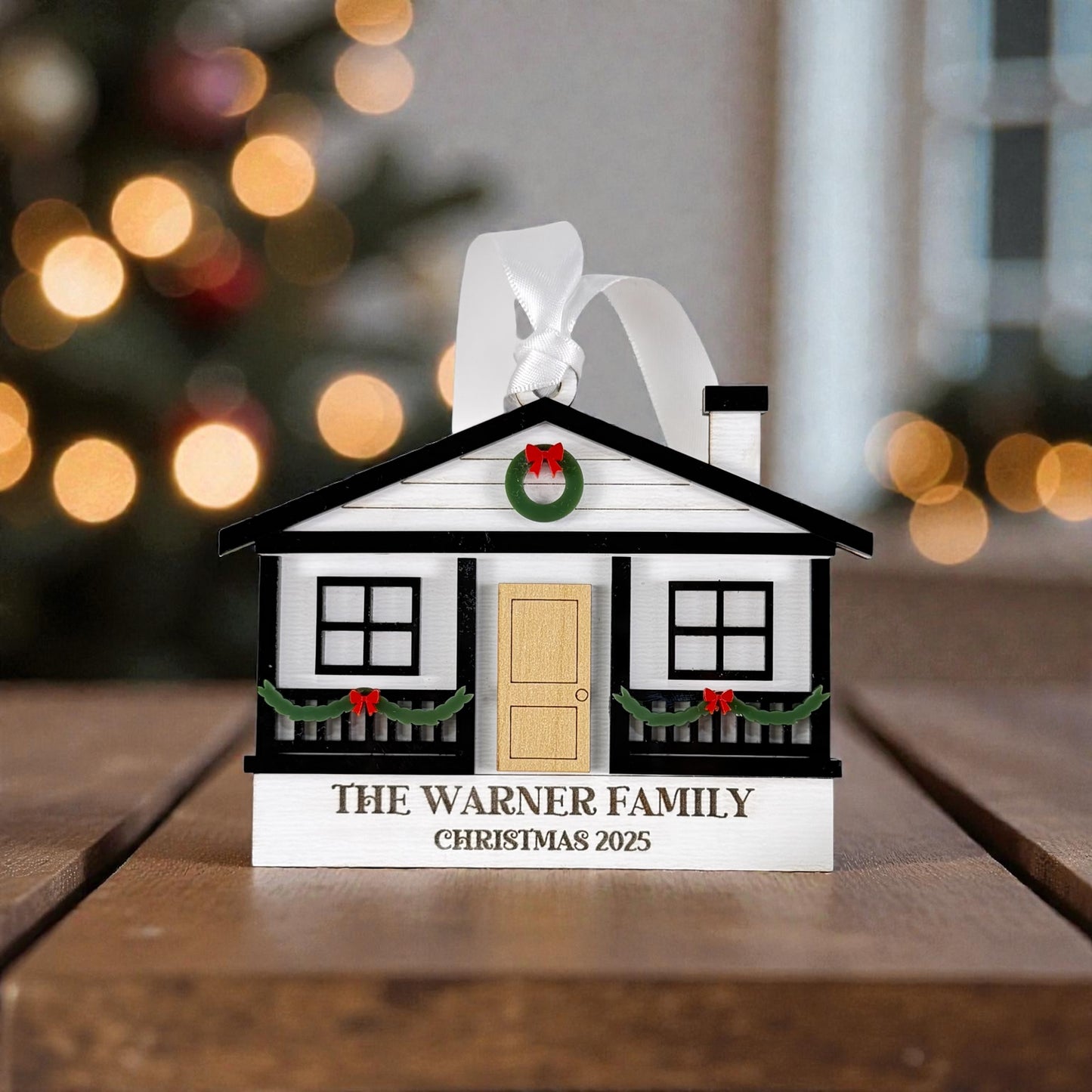 Personalized Christmas House Ornament