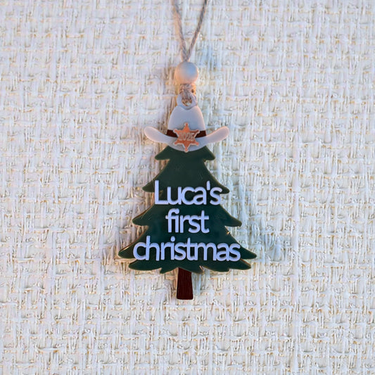 Personalized Baby’s First Christmas Tree Ornament