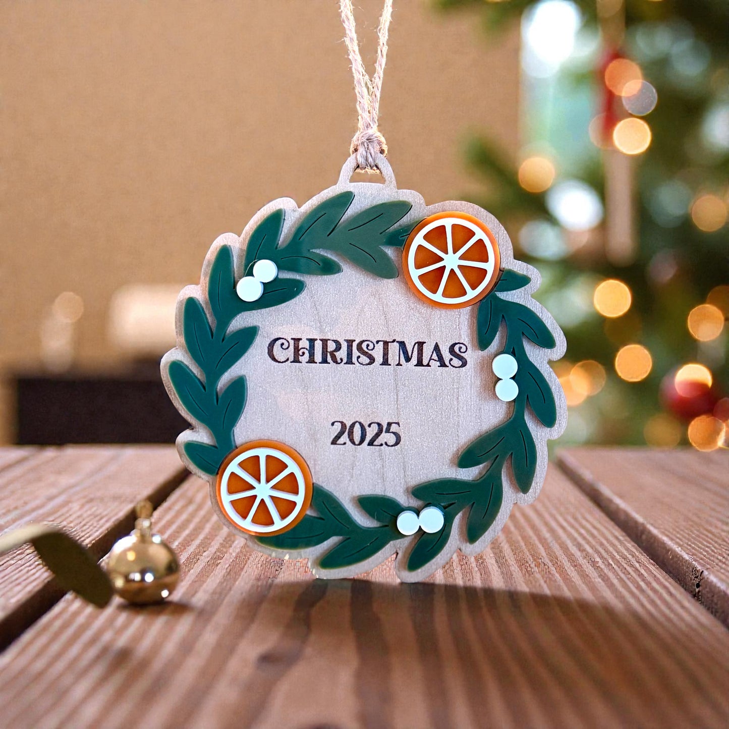 Christmas 2025 Wreath Ornament