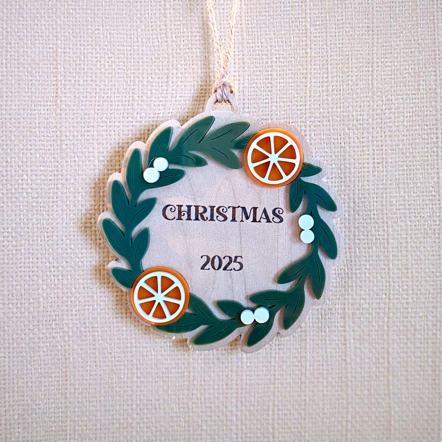 Christmas 2025 Wreath Ornament
