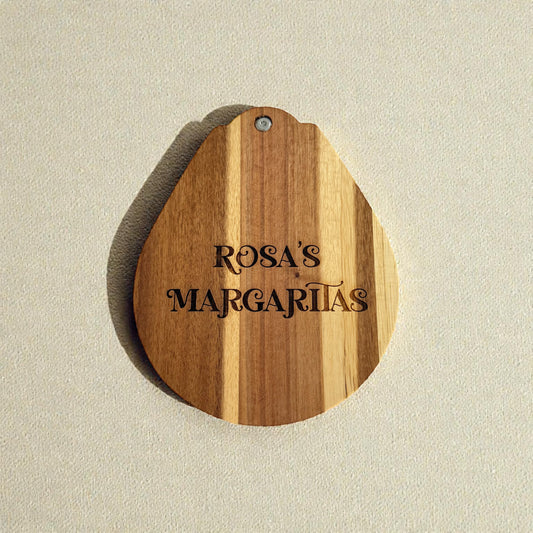 Personalized Acacia Wood Margarita Salt Rimmer Set