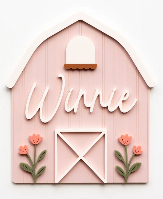 Baby Girl Barn Name Sign
