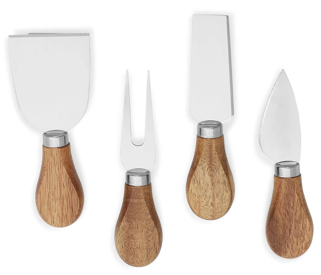 Personalized Marble & Acacia Charcuterie Serving Board Set – 11-Piece Entertaining Gift